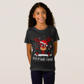 3e klas palmgras rendierSanta Hat leraar C T-shirt (Voorkant volledig)