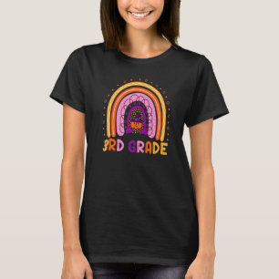 3e klas regenboog pompoen Halloween voor jongens m T-shirt