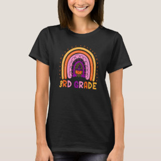 3e klas regenboog pompoen Halloween voor jongens m T-shirt