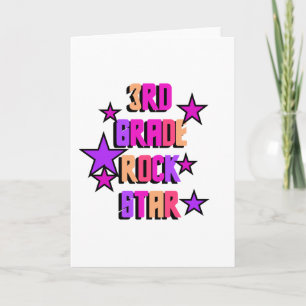 3e klas Rock Star Tshirts en geschenken Kaart