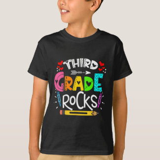 3e klas rotsen derde klas rock terug naar school t-shirt