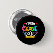 3e klas rotsen Derde klas rots Ck naar school Ronde Button 5,7 Cm (Voorkant /achterkant)