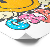 3e klas sfeer retro glimlach gezicht leraar kinder poster (Hoek)