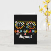 3e klas squad leuke groovy leraar student terug T Kaart (Gele Bloem)