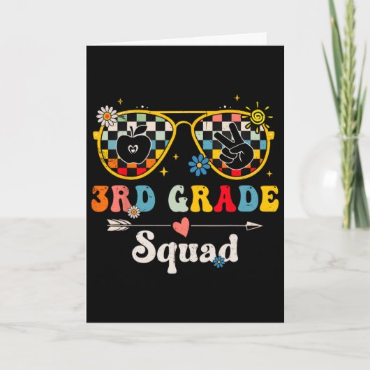 3e klas squad Schattige Groovy Leraar Student Ck N Kaart (Voorkant)