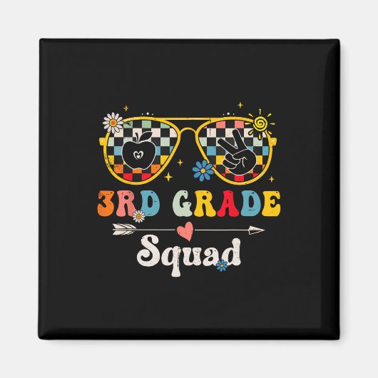 3e klas squad Schattige Groovy Leraar Student Ck N Magneet (Voorkant)