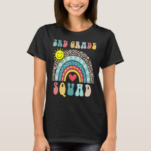3e klas squad Schattige regenboog hart eerste dag  T-shirt