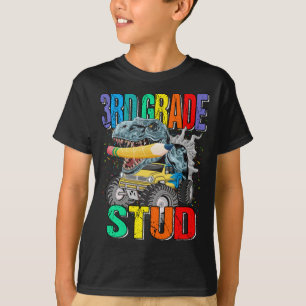 3e klas Stud Monster Vrachtwagen Dinosaurus T-shirt