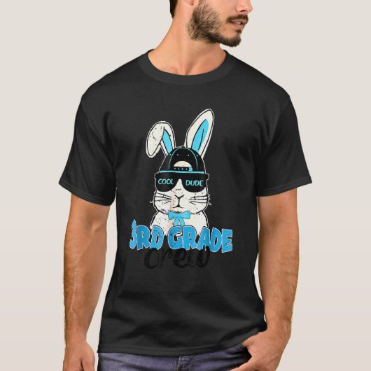 3e klas van het personeel: Bunny Face Easter Day B T-shirt (Voorkant)