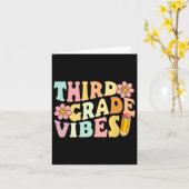 3e klas Vibes 3e klas 1e dag van de school leraar Kaart (Gele Bloem)