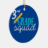 3e klas vierkant derde lerarenteam keramisch ornament (Rechts)