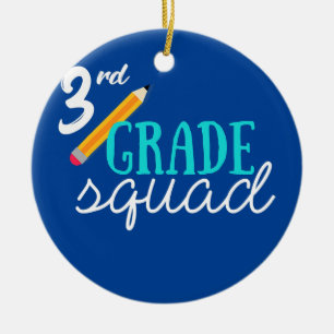 3e klas vierkant derde lerarenteam keramisch ornament