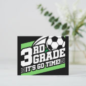 3e klas voetbal Football eerste dag terug naar sch Briefkaart (Staand voorkant)