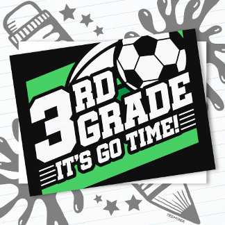 3e klas voetbal Football eerste dag terug naar sch Briefkaart