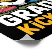 3e klas voetbal kickoff terug naar school kinderen poster (Hoek)