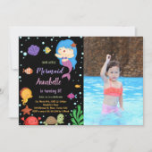 3e Kleine Blauwe Erfgenaam Zeemeermin Uitnodiginge Kaart (Voorkant)