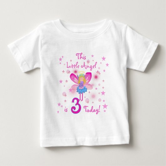 3e Kleine Engel Verjaardag Tshirts en geschenken (Voorkant)