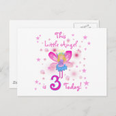 3e Kleine Engel Verjaardag Tshirts en geschenken Briefkaart (Voorkant / Achterkant)
