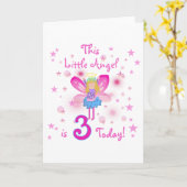 3e Kleine Engel Verjaardag Tshirts en geschenken Kaart (Gele Bloem)