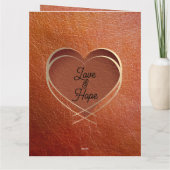 3e Leather Wedding Jubileum Kaart voor Man (Achterkant)