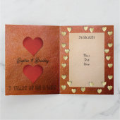 3e lederen bruiloft Jubileum Kaart voor vrouw (Binnen)