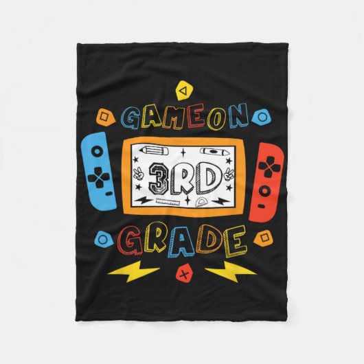 3e leerjaar ontgrendeld Game On terug naar het 3e Fleece Deken (Voorkant)