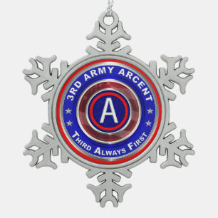 3e Leger ARCENT Kerstornament Tin Sneeuwvlok Ornament