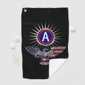 3e Leger Gepersonaliseerd Gepersonaliseerd Eagle Golfhanddoek (Insitu)