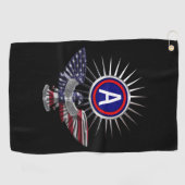 3e Leger Gepersonaliseerd Gepersonaliseerd Eagle Golfhanddoek (Horizontaal)