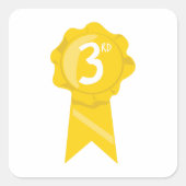 3e lint vierkante sticker (Voorkant)