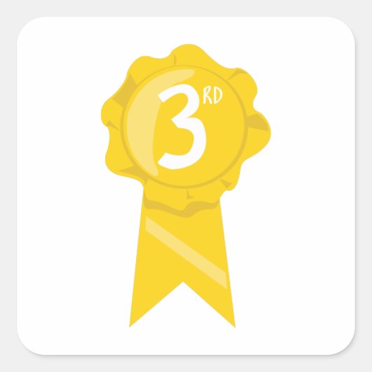 3e lint vierkante sticker (Voorkant)