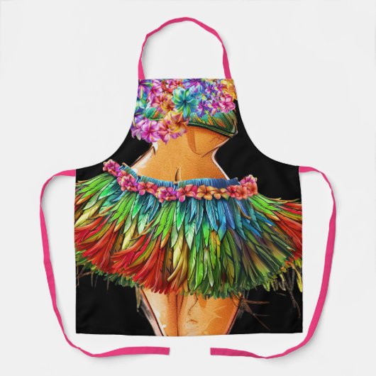 3e Luau of Keuken Lachen Schort (Voorkant)
