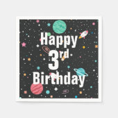 3e martday Rocket Ships and Planets Servet (Voorkant)