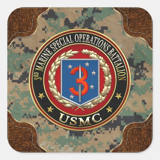 3e MSOB [3D] Vierkante Sticker (Voorkant)