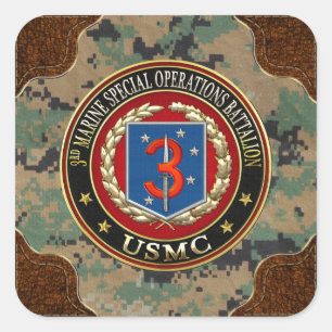 3e MSOB [3D] Vierkante Sticker