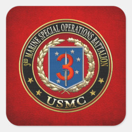 3e MSOB [3D] Vierkante Sticker