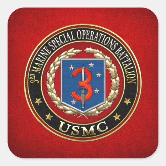 3e MSOB [3D] Vierkante Sticker (Voorkant)