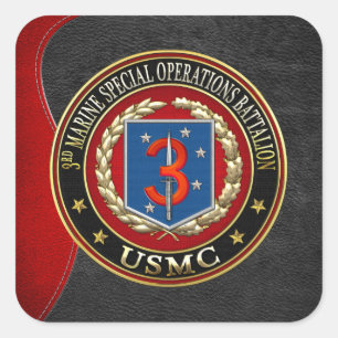 3e MSOB [3D] Vierkante Sticker