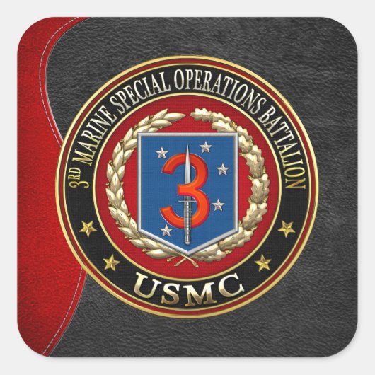 3e MSOB [3D] Vierkante Sticker (Voorkant)