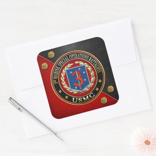 3e MSOB [3D] Vierkante Sticker (Envelop)