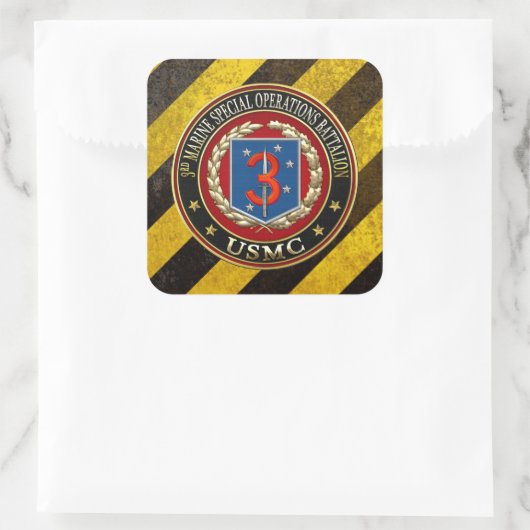 3e MSOB [3D] Vierkante Sticker (Tas)