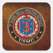 3e MSOB [3D] Vierkante Sticker (Voorkant)