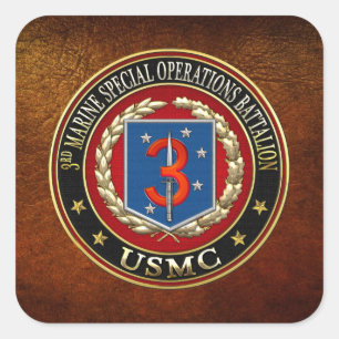 3e MSOB [3D] Vierkante Sticker