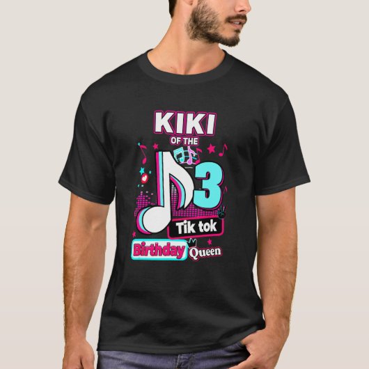 3e muzikale verjaardag van Kiki Queen T-shirt (Voorkant)