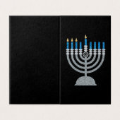 3e nacht van de Hanukkah Glitter Cards 25 pk Kaart (Buitenkant ongevouwen)