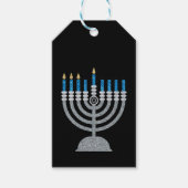 3e nacht van Hanukkah Glitter Gift Labels Cadeaulabel (Voorkant)