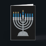 3e nachtkaartje voor Hanoekah Glitter Bedankkaart<br><div class="desc">Hanukkah 2022 begint in de avond van zondag 18 december en eindigt in de avond van maandag 26 december</div>
