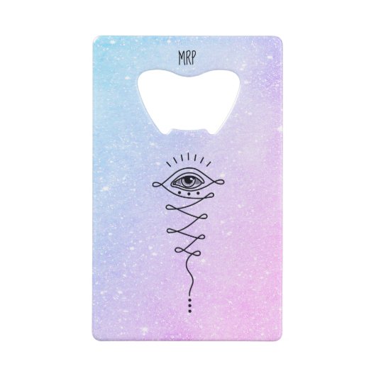 ** 3e oog naar verlichting en nirvana * creditkaart flessenopener (Achterkant)