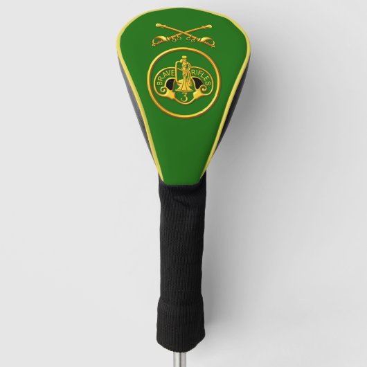 3e Pantsercavalerieregiment "Brave Rifles" Sabre Golfheadcover (Voorkant)