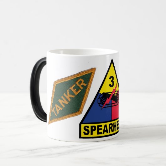 3e pantserdivisie Kleurverandering tanker Mok (Voorkant links)